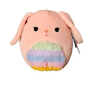 NWT Bop 8" Bunny‎ Fuzzy Rainbow Belly